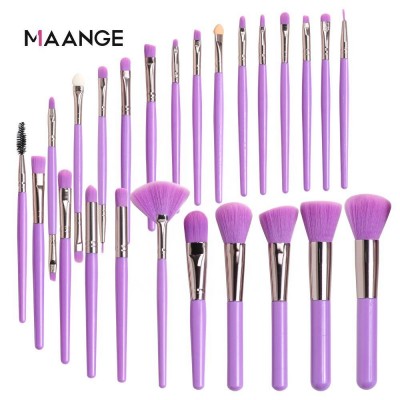 MOQ 20 Sets Custom Your Own LOGO 25 Pcs Makeup Brushes Set Fluorescent Eyeshadow Powder Eyeliner Eyelash Lip Gloss